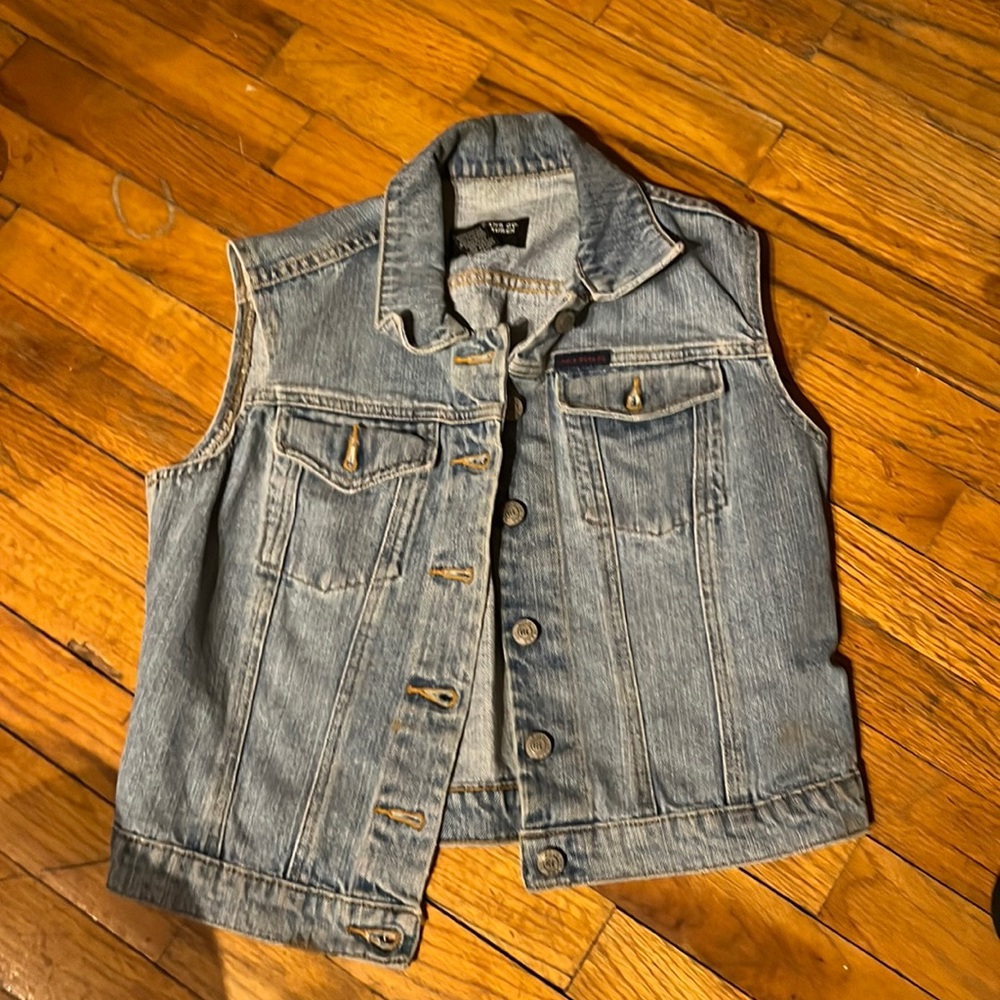 Polo Jeans Co. Ralph Lauren blue denim vest size S